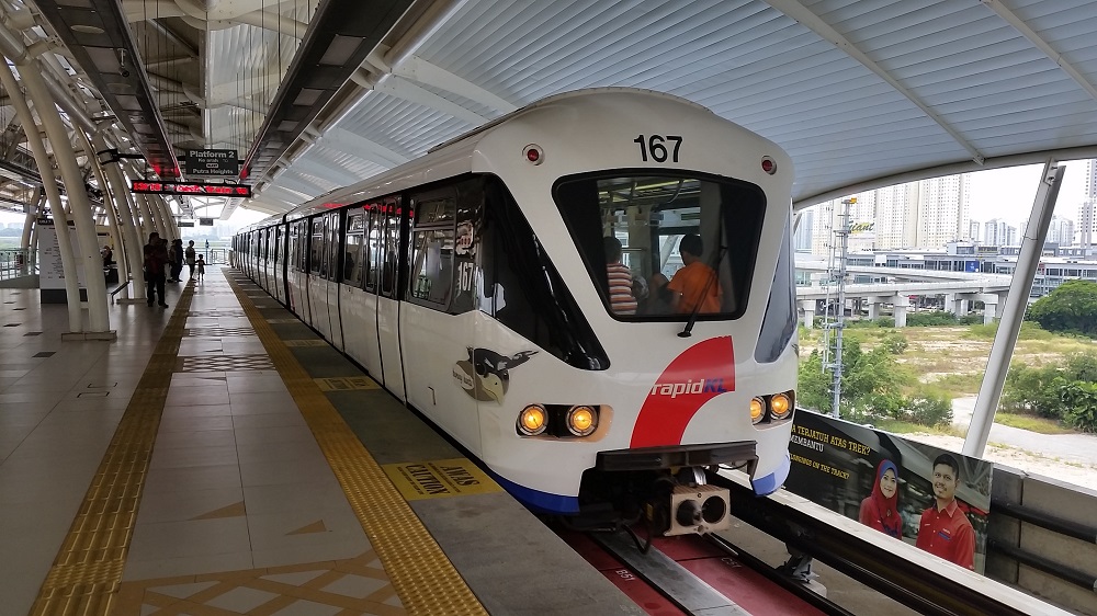 Wikimedia One of the stations on the Kelana Jaya LRT line.